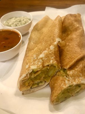 Masala Dosa - delicious ! at Rare Earth Cafe & Organic Store in Mumbai