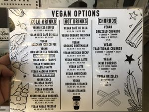 Vegan options Menu at Horchateria - Rio Luna in Paramount