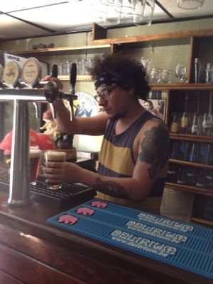Pouring at Pepperland Bar in Santiago