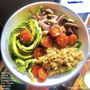 Quinoa salad @drnicosoto at Pepperland Bar in Santiago