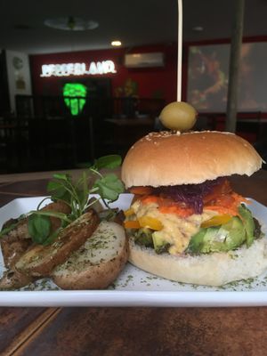 Sandwich Rainbow, maravilloso! at Pepperland Bar in Santiago