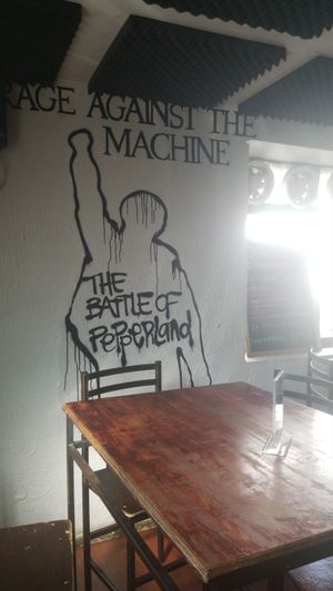 Wall at Pepperland Bar in Santiago