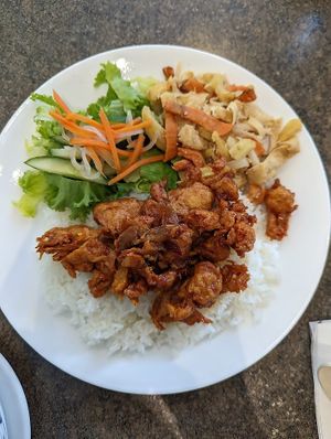 Vegan lemongrass Chicken at Tina Vietnamese Cuisine (V-Cafe) in New Westminster