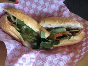 Banh mi beef steak baguette   at Tina Vietnamese Cuisine (V-Cafe) in New Westminster