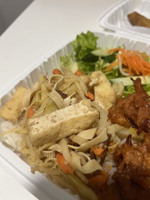 Peanut noodles and yams   at Tina Vietnamese Cuisine (V-Cafe) in New Westminster