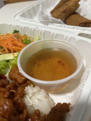 Watery salad dressing?   at Tina Vietnamese Cuisine (V-Cafe) in New Westminster