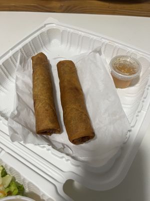 Spring rolls with a tan   at Tina Vietnamese Cuisine (V-Cafe) in New Westminster