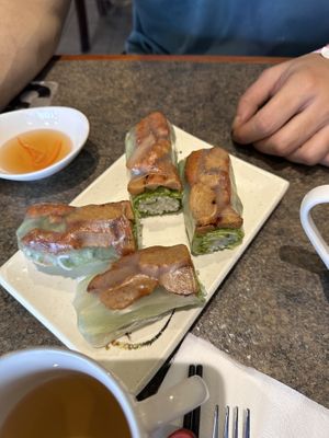 Lemon “chicken” salad rolls  at Tina Vietnamese Cuisine (V-Cafe) in New Westminster