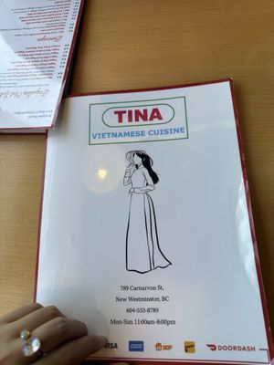 Menu May 2024  at Tina Vietnamese Cuisine (V-Cafe) in New Westminster