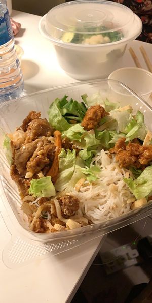 Vermicelli chicken salad  at Tina Vietnamese Cuisine (V-Cafe) in New Westminster