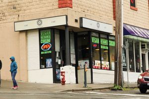 outside at Tina Vietnamese Cuisine (V-Cafe) in New Westminster