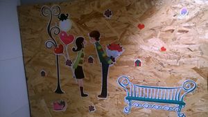 Les toilettes pour homme :) at Healthy Lovers in Madrid