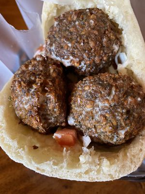 Pita sandwich falafel at Falafel Bar in Tamarindo