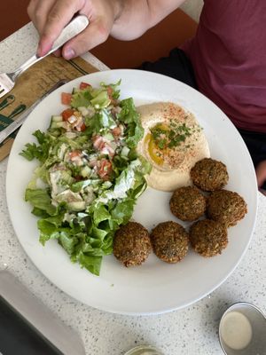 Falafel plate  at Falafel Bar in Tamarindo