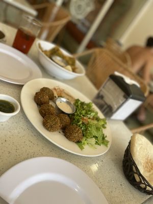 Falafel Plate & Pita with Zatar   at Falafel Bar in Tamarindo