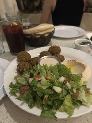 Falafel plate  at Falafel Bar in Tamarindo