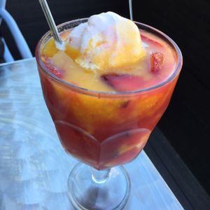 fruit shake  at Delicieux Veg Fusion Cafe in Montreal