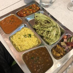 Thali indien at Delicieux Veg Fusion Cafe in Montreal