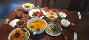 We ordered one of the set meals for two. at Jinglianju Vegetarian in Hangzhou