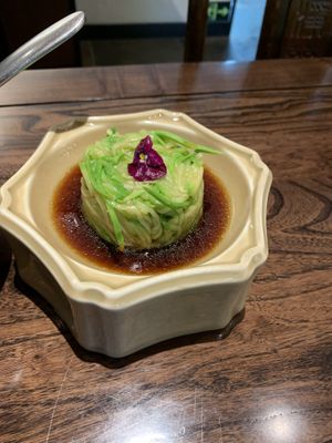 Some sort of root veg and squash? It was delicious   at Jinglianju Vegetarian in Hangzhou