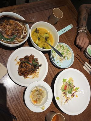 Set menu for 2 persons, portions are huge!  at Jinglianju Vegetarian in Hangzhou