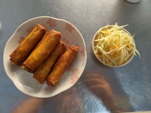 Fried springrolls at Kang Le Restaurant in Siem Reap