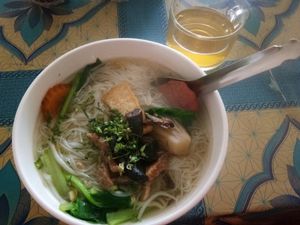 Noodke soup at Kang Le Restaurant in Siem Reap