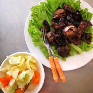 Fried mushrooms $1.25 at Kang Le Restaurant in Siem Reap