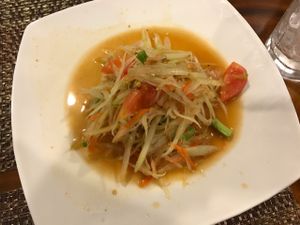 papaya salad at Yo Vegan in Phuket