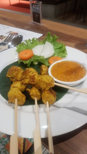 'Chicken' satay skewers - yum at Yo Vegan in Phuket