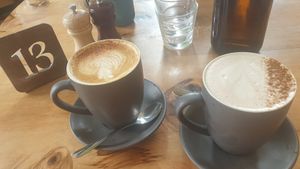 Vegan coffee & chai #Veganuary at Earthy Eats in Launceston