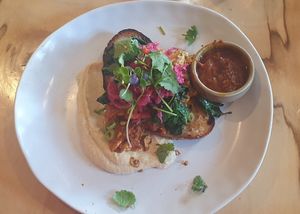 Scrambled tofu at Earthy Eats in Launceston