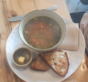 Soup of the day. at Earthy Eats in Launceston
