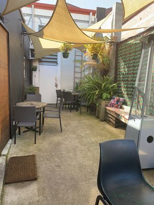 Funky outside area at Earthy Eats in Launceston