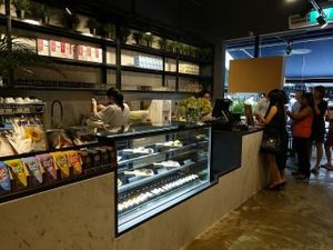 counter at Real food - Far East Square in Central Singapore