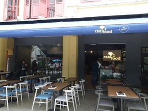 café exterior  at Real food - Far East Square in Central Singapore