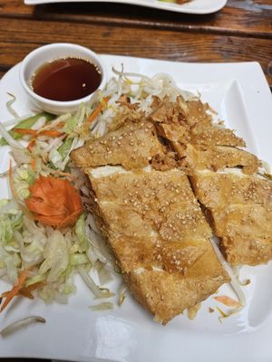 Udonnudeln mit Sesam-Tofu at Vegan Express in Leipzig