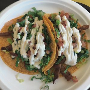 Tasty tacos at Oasis Vegetarian Cafe in Riverside
