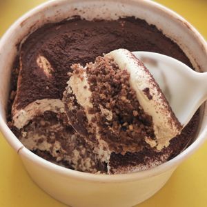 Tiramisu at Oasis Vegetarian Cafe in Riverside