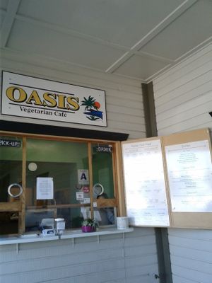 Tasty vegan food at Oasis Vegetarian Cafe in Riverside