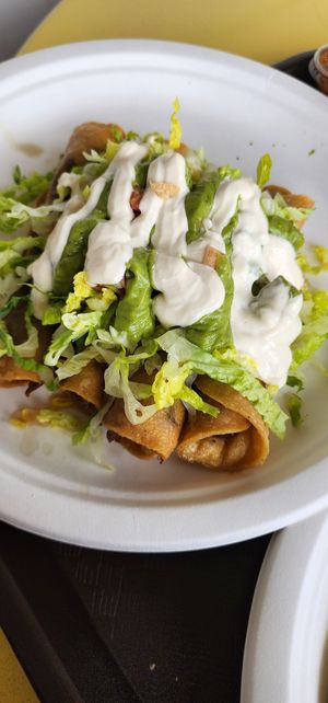 Taquitos at Oasis Vegetarian Cafe in Riverside