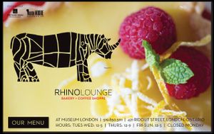 logo at Rhino Lounge in London