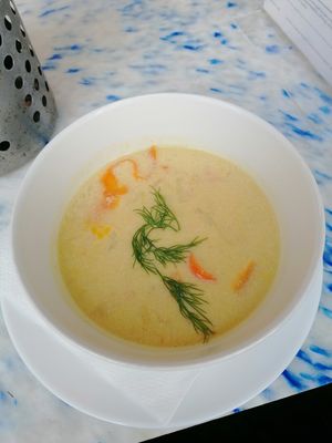 Carrot soup at Die Küche in Brno