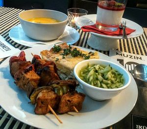 seitan skewer at Die Küche in Brno