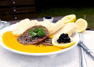 svíčková-czech clasic at Die Küche in Brno