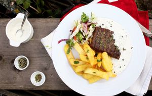 Seitan steak at Die Küche in Brno