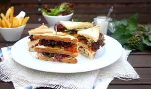 club sandwich at Die Küche in Brno