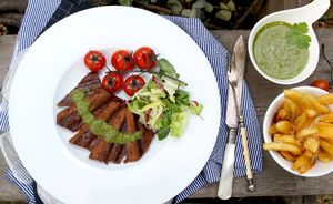 Seitan steak at Die Küche in Brno