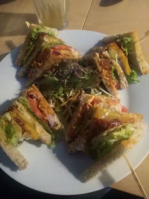 Club sandwich at Die Küche in Brno