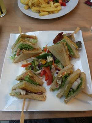Club sandwich at Die Küche in Brno